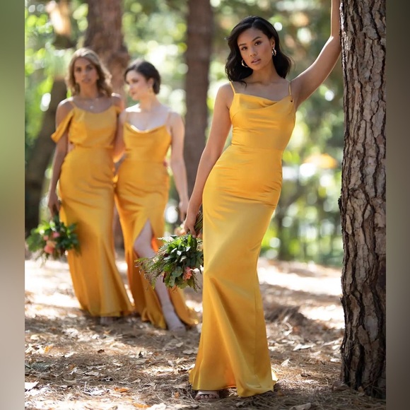 Sorella Vita 9530 - SEXY BRIDESMAID DRESS WITH SKIRT SLIT - in Raven - Picture 7 of 7